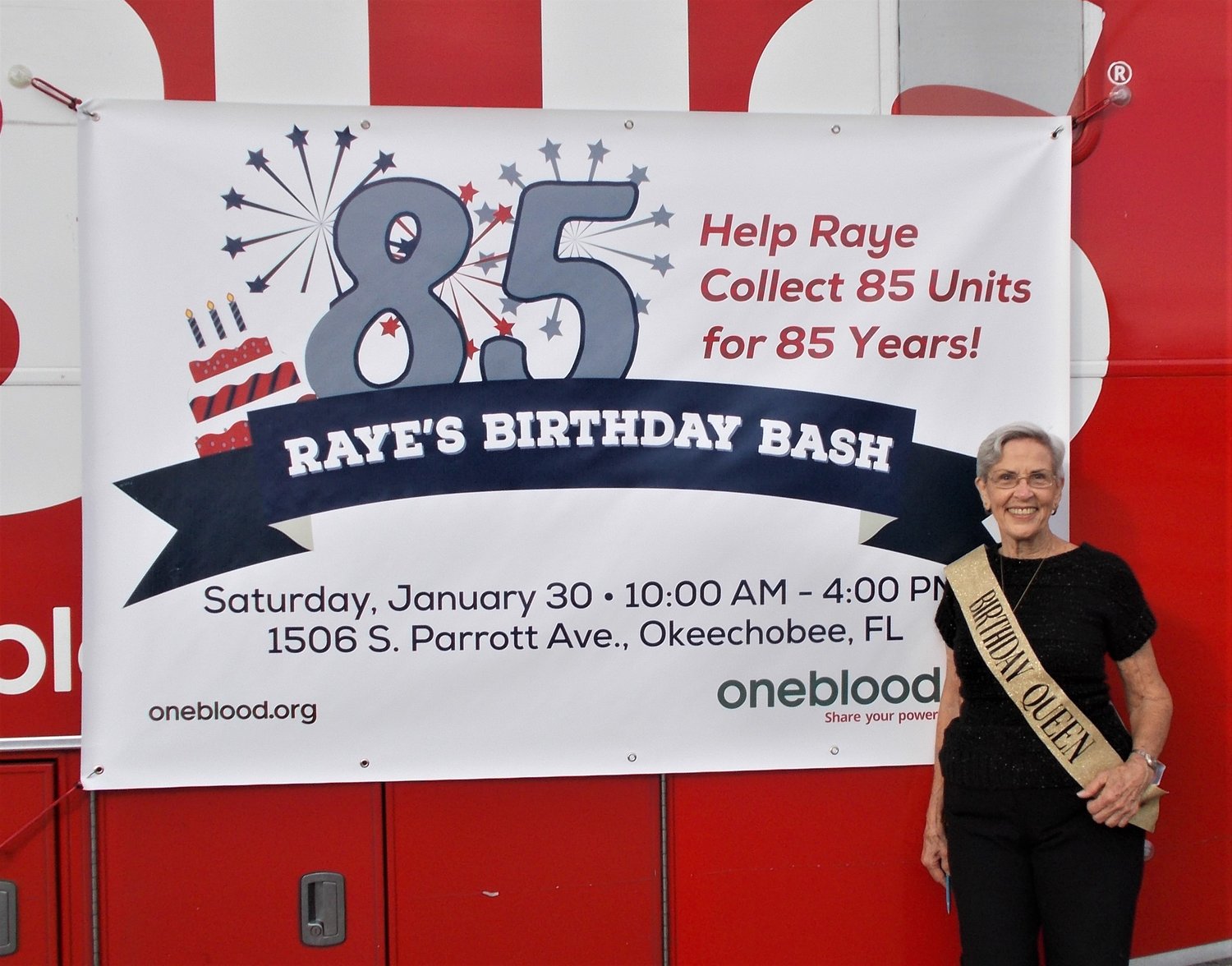Although they did not quite meet their goal, Raye Deusinger considered the drive a wonderful success.